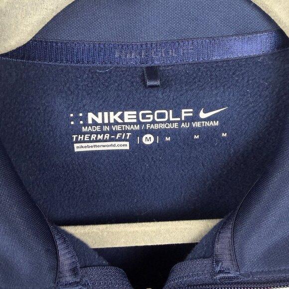 Nike Golf Rio Olympic Team Quarter Zip Pullover Womens Medium Navy Blue - Picture 3 of 9